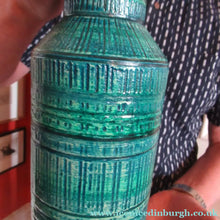 Load image into Gallery viewer, Large Vintage 1960s BITOSSI Table Lamp with More Unusual Sgraffito Striped Pattern
