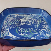 Load image into Gallery viewer, Large Vintage 1960s ROYAL COPENHAGEN Aluminia Faience TENARA Peacock Bowl by Marianne Johnson
