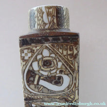 Load image into Gallery viewer, LARGE Vintage 1960s ROYAL COPENHAGEN Aluminia Faience Vase. 9 inches. Abstract Baca by Nils Thorsson - European Ceramics
