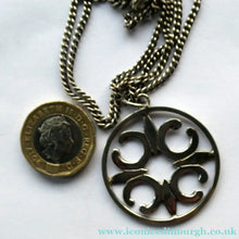 Load image into Gallery viewer, Beautiful Large Vintage 1970s Hallmarked Silver Scottish ORTAK Pendant by Malcolm Gray
