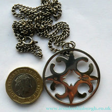 Load image into Gallery viewer, Beautiful Large Vintage 1970s Hallmarked Silver Scottish ORTAK Pendant by Malcolm Gray
