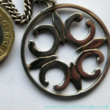 Load image into Gallery viewer, Beautiful Large Vintage 1970s Hallmarked Silver Scottish ORTAK Pendant by Malcolm Gray

