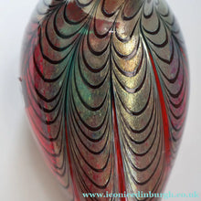 Load image into Gallery viewer, Large Vintage 1980s Finnish Glass Pheasant Bird. Nuutajarvi Sticker. Oiva Toikka Design
