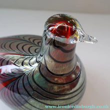 Load image into Gallery viewer, Large Vintage 1980s Finnish Glass Pheasant Bird. Nuutajarvi Sticker. Oiva Toikka Design
