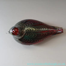 Load image into Gallery viewer, Large Vintage 1980s Finnish Glass Pheasant Bird. Nuutajarvi Sticker. Oiva Toikka Design

