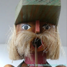 Load image into Gallery viewer, LARGE Vintage German Erzgebirge Wooden Handmade Incense Smoker: WOOD CARVER OR TOYMAKER. 11 1/2 Inches
