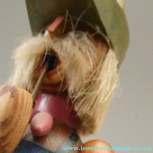 Load image into Gallery viewer, LARGE Vintage German Erzgebirge Wooden Handmade Incense Smoker: WOOD CARVER OR TOYMAKER. 11 1/2 Inches
