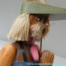 Load image into Gallery viewer, LARGE Vintage German Erzgebirge Wooden Handmade Incense Smoker: WOOD CARVER OR TOYMAKER. 11 1/2 Inches
