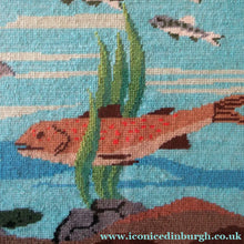 Load image into Gallery viewer, Large Vintage Needlepoint Artwork / Textile Featuring an Image of a British Freshwater Fish
