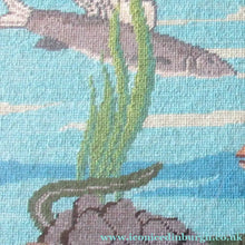 Load image into Gallery viewer, Large Vintage Needlepoint Artwork / Textile Featuring an Image of a British Freshwater Fish
