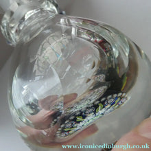 Load image into Gallery viewer, Vintage Perthshire Millefiori Inkwell or Perfume Bottle (PP83). 7 1/2 inches in height
