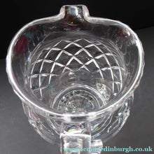 Load image into Gallery viewer, LARGE Vintage Stuart Crystal Lemonade or Water Jug. With simple criss-cross pattern (STU 34).  Height 6 1/2 inches
