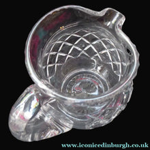 Load image into Gallery viewer, LARGE Vintage Stuart Crystal Lemonade or Water Jug. With simple criss-cross pattern (STU 34).  Height 6 1/2 inches
