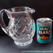 Load image into Gallery viewer, LARGE Vintage Stuart Crystal Lemonade or Water Jug. With simple criss-cross pattern (STU 34).  Height 6 1/2 inches
