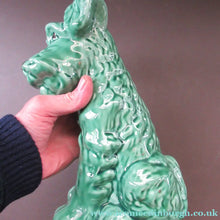 Load image into Gallery viewer, Vintage Large Seated Green Sylvac Terrier 
