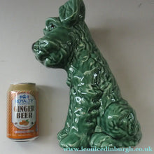 Load image into Gallery viewer, Vintage Large Seated Green Sylvac Terrier 
