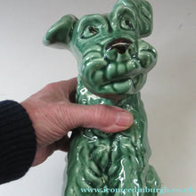 Load image into Gallery viewer, Vintage Large Seated Green Sylvac Terrier 
