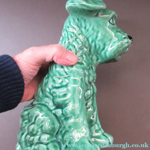 Load image into Gallery viewer, Vintage Large Seated Green Sylvac Terrier 
