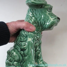 Load image into Gallery viewer, Vintage Large Seated Green Sylvac Terrier 
