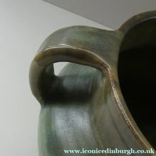 Load image into Gallery viewer, 1940s UPCHURCH Large British Studio Art Pottery Bowl in Olive Green and Grey Tones
