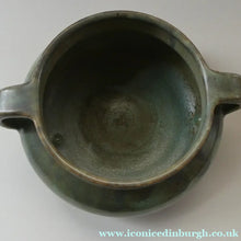 Load image into Gallery viewer, 1940s UPCHURCH Large British Studio Art Pottery Bowl in Olive Green and Grey Tones
