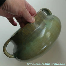 Load image into Gallery viewer, 1940s UPCHURCH Large British Studio Art Pottery Bowl in Olive Green and Grey Tones

