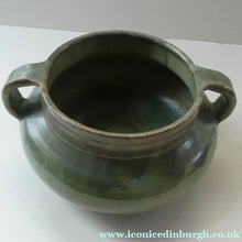 Load image into Gallery viewer, 1940s UPCHURCH Large British Studio Art Pottery Bowl in Olive Green and Grey Tones
