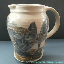 Load image into Gallery viewer, 1992 STUDIO POTTERY Jug by Irma Demianczuk. Decorated with Cats and Mouse Motifs
