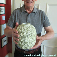 Load image into Gallery viewer, 1930s Gunnar Nylund for Rostrand Chamotte (Hedgehog) Vase. White
