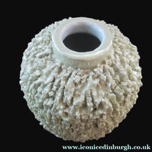 Load image into Gallery viewer, 1930s Gunnar Nylund for Rostrand Chamotte (Hedgehog) Vase. White
