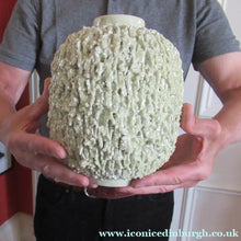 Load image into Gallery viewer, 1930s Gunnar Nylund for Rostrand Chamotte (Hedgehog) Vase. White
