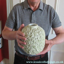 Load image into Gallery viewer, 1930s Gunnar Nylund for Rostrand Chamotte (Hedgehog) Vase. White
