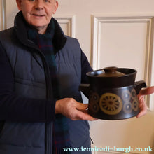 Load image into Gallery viewer, LARGEST 1960s DENBY Arabesque Lidded Casserole High Pot. 6 inches in height
