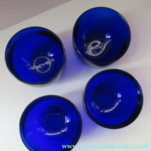 Load image into Gallery viewer, Set of Four 19th Century Antique Bristol Blue Fingers Bowls
