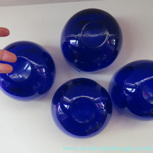 Load image into Gallery viewer, Set of Four 19th Century Antique Bristol Blue Fingers Bowls
