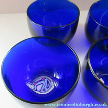 Load image into Gallery viewer, Set of Four 19th Century Antique Bristol Blue Fingers Bowls
