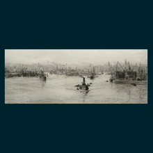 Load image into Gallery viewer, ORIGINAL ETCHING: William Lionel Wyllie (1851 – 1931)  LEITH HARBOUR, Edinburgh. Pencil Signed
