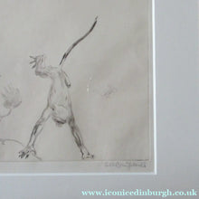 Load image into Gallery viewer, 1920s Etching Revival Drypoint by Leonard Robert Brightwell. Monkeys. The Social Climber
