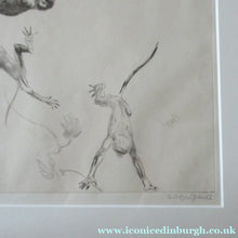 Load image into Gallery viewer, 1920s Etching Revival Drypoint by Leonard Robert Brightwell. Monkeys. The Social Climber
