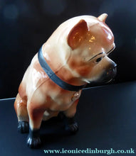 Load image into Gallery viewer, Antique LIFE SIZE Pug Dog Figurine / Slip Cast Model. Probaby STAFFORDSHIRE, c 1880s. 13 1/2 inches

