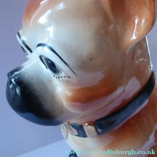 Load image into Gallery viewer, Antique LIFE SIZE Pug Dog Figurine / Slip Cast Model. Probaby STAFFORDSHIRE, c 1880s. 13 1/2 inches
