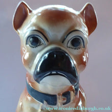 Load image into Gallery viewer, Antique LIFE SIZE Pug Dog Figurine / Slip Cast Model. Probaby STAFFORDSHIRE, c 1880s. 13 1/2 inches
