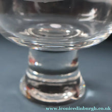 Load image into Gallery viewer, LIMITED EDITION (4 /12). Vintage Caithness SCOTTISH GLASS Rummer / Goblet by Colin Terris (1937 - 2007). Jousting Scene, Fallen Knight
