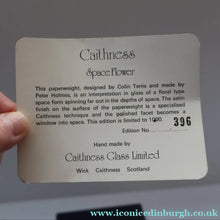 Load image into Gallery viewer, Fabulous LIMITED EDITION Scottish Caithness Glass Paperweight: Space Flower by Colin Terris; 1976 BOXED
