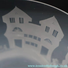 Load image into Gallery viewer, LIMITED EDITON (1 /12). Engraved Vintage Caithness SCOTTISH GLASS Rummer / Goblet by Colin Terris (1937 - 2007). The Pied Piper Playing on his Enchanted Pipe
