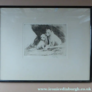 FRAMED. George Soper (1870 - 1942). Original 1920s Etching of Two West ...