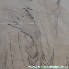Load image into Gallery viewer, Victorian Pencil Life Study Drapery Study by Sir Bernard Partridge
