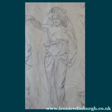 Load image into Gallery viewer, LISTED ARTIST. Sir Bernard Partridge. Early Academic Pencil Study of Drapery. Signed in pencil and FRAMED - British Art
