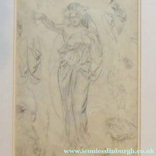 Load image into Gallery viewer, Victorian Pencil Life Study Drapery Study by Sir Bernard Partridge

