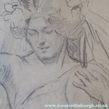 Load image into Gallery viewer, Victorian Pencil Life Study Drapery Study by Sir Bernard Partridge
